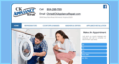 Desktop Screenshot of ckappliancerepair.com